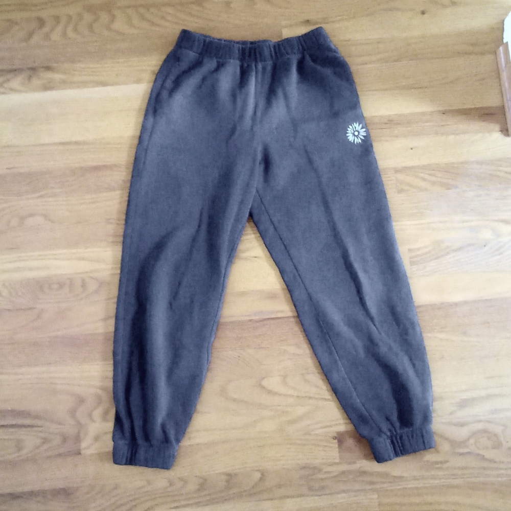 Dark gray/black Hollister fleece jogger small ultra high rise